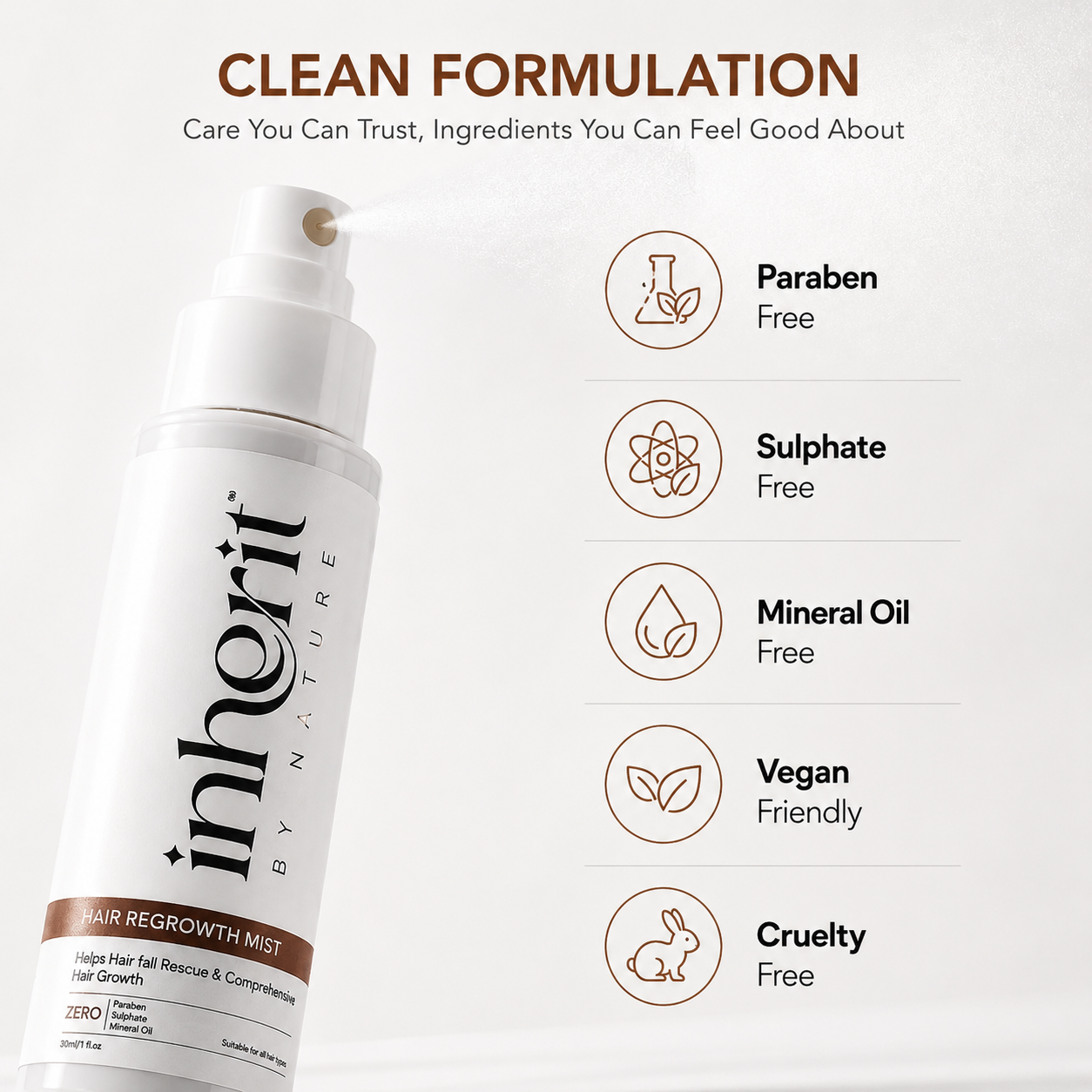 Hair Regrowth Mist | Daily Scalp Care for Stronger, Fuller-Looking Hair