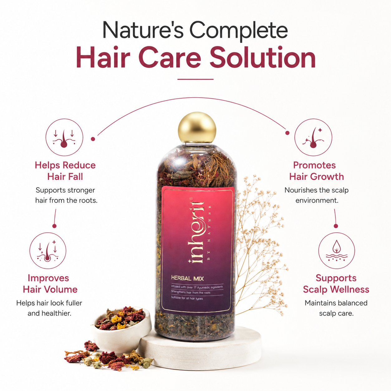 Herbal Mix | 17+ Ayurvedic Herbs for Stronger Roots & Healthier Hair